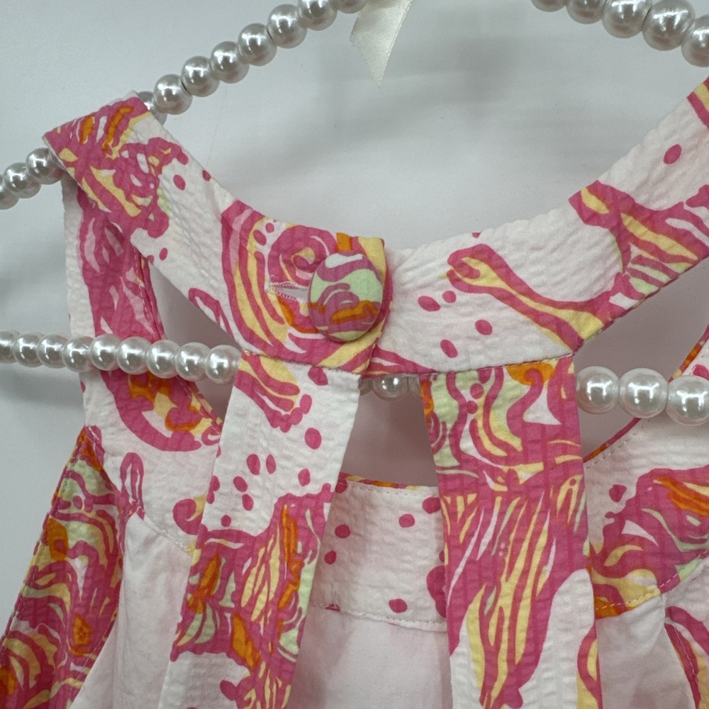 Lilly Pulitzer Tinsley Resort White Conched Out Halter Dress Resort Cruise SZ 6 - Picture 4 of 16